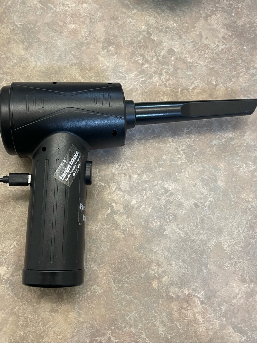 Portable Black Handheld Electronic Duster - Cordless Cleaning Tool